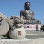 Lion figure protecting the Buddha