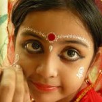 A Young Girl Getting Ready for Puja