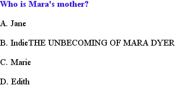 1 THE UNBECOMING OF MARA DYER