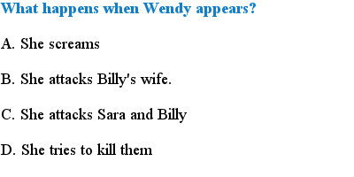 1 Wendy Wont Go a quiz about the novelette by Amanda