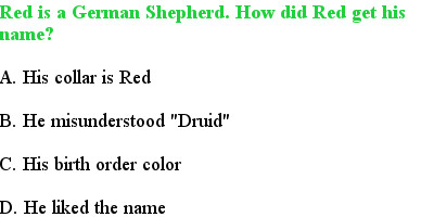 2 Red Rover Quiz