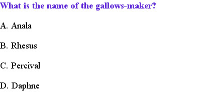 6 The Hangman's Replacement Quizz
