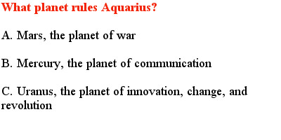 4 Aquarius Quiz Questions