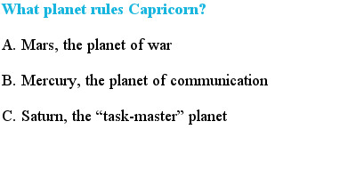 4 Capricorn Quiz Questions