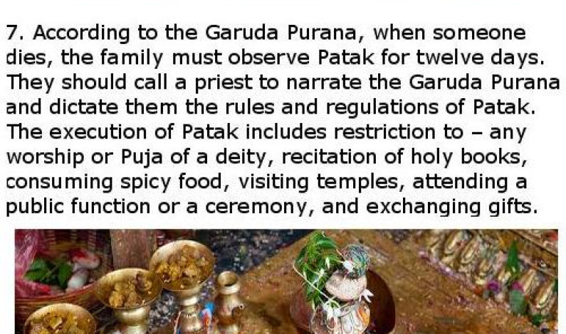 Reasons Behind Sutak and Patak Pratha Reasons Behind Sutak and Patak Pratha
