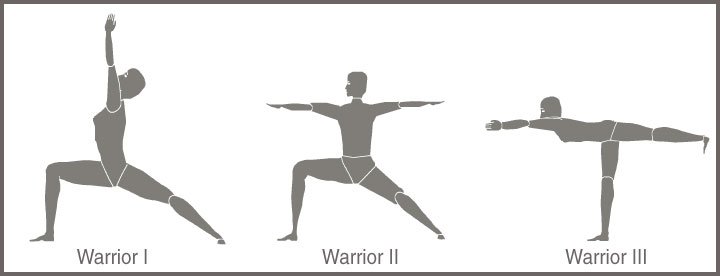 Veerabhadrasana variations