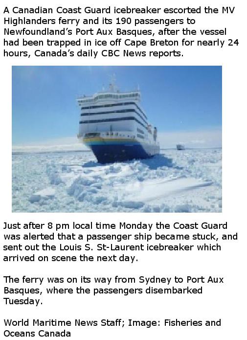 Icebreaker Sets Ferry