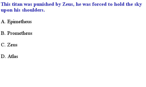 6 Folk Lore and Mythology Quizz
