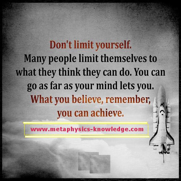 No Limits: Realize The Infinite