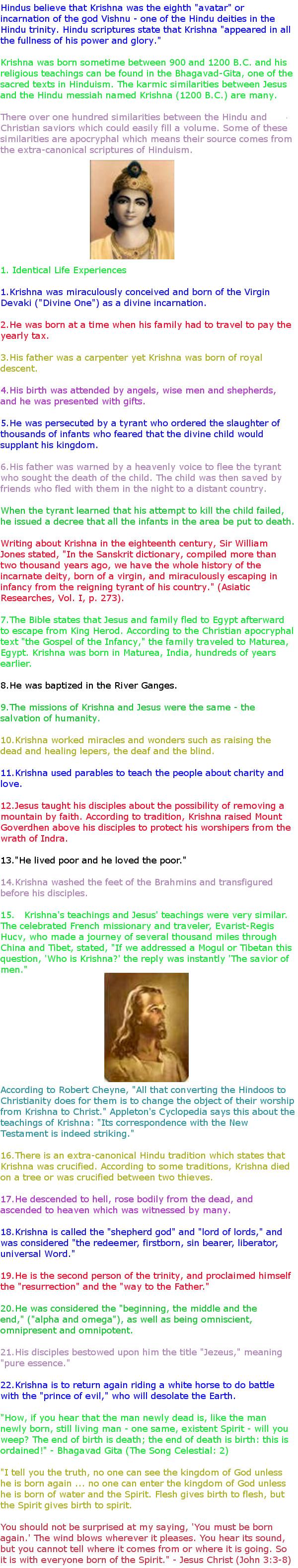 Jesus Christ as the Reincarnation of Krishna JS3MP
